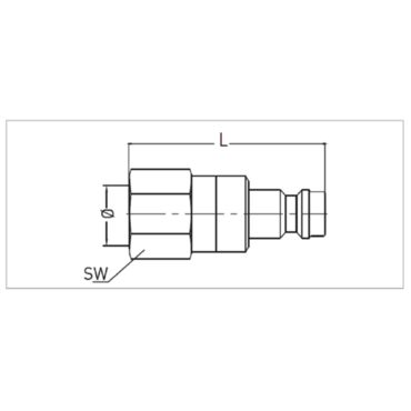 Stecker Fixx Lok Typ 21, ein Absperrventil für beide Seiten, Messing, Innengewinde BSP